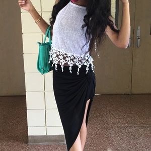 cute white fringed tank top